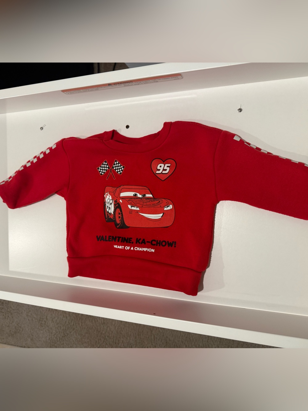 Disney Valentine Cars Sweatshirt - 18M
